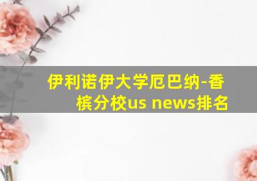 伊利诺伊大学厄巴纳-香槟分校us news排名